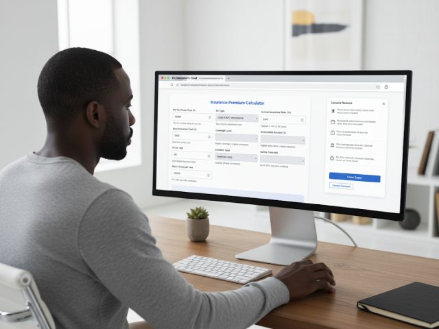 Calculating rv insurance costs on a PC
