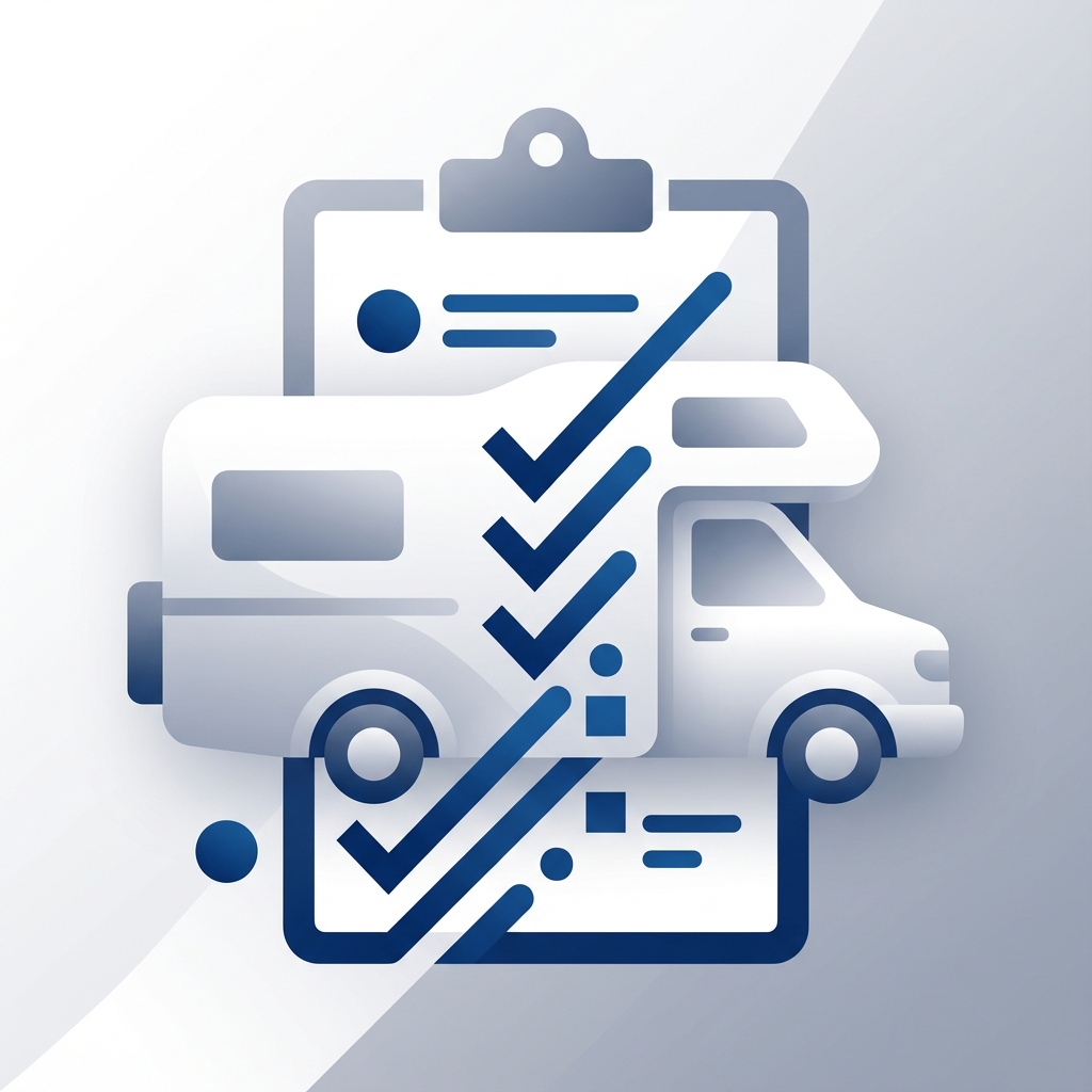 Abstract representation of an RV safety checklist